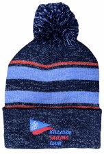 CS Killaloe Sailing Club Bobble Hat (Melange Navy Blue Red) One Size